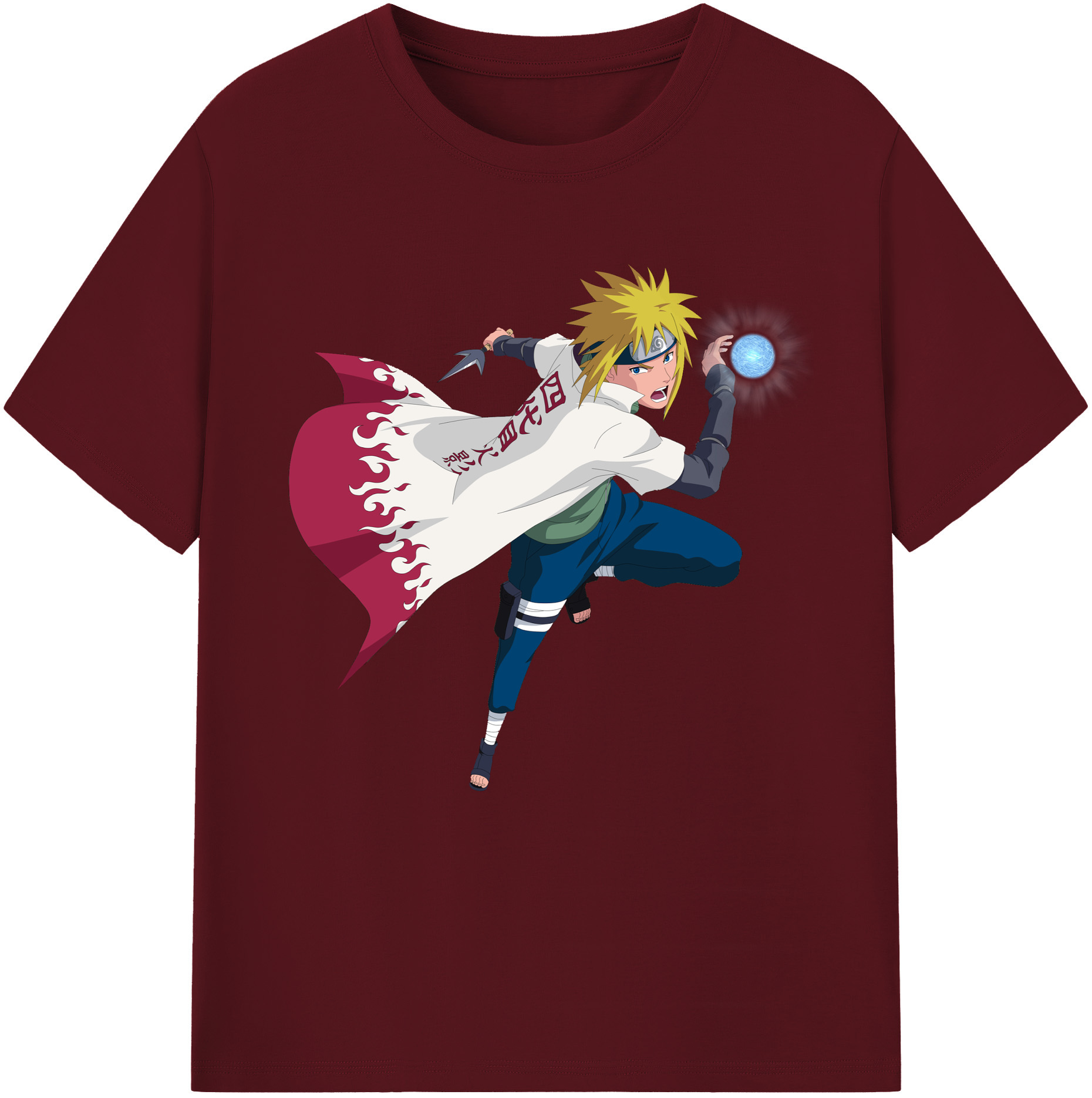 （画像用） NARUTO -ナルト- 波風 ミナト Namikaze Minato 綿100％半袖Tシャツ（フロントプリント）